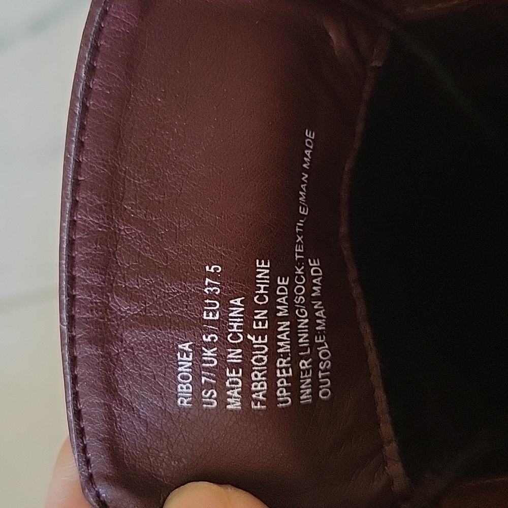 JustFab dark red, ankle high heeled boots - Picture 5 of 10